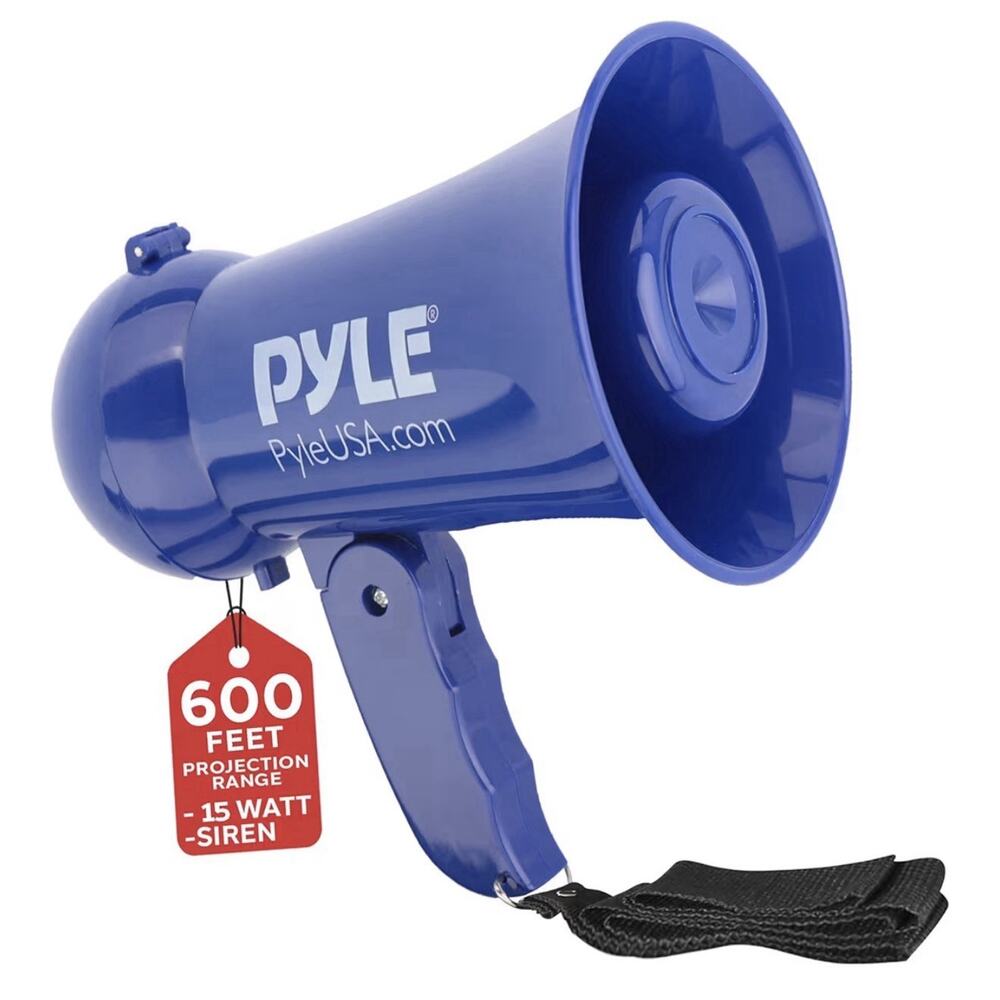 Pyle 15W PMP18 Portable Mega Horn Loudspeaker with Siren + Microphone